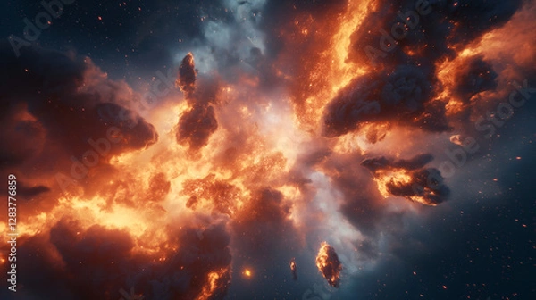 Obraz fire in the sky