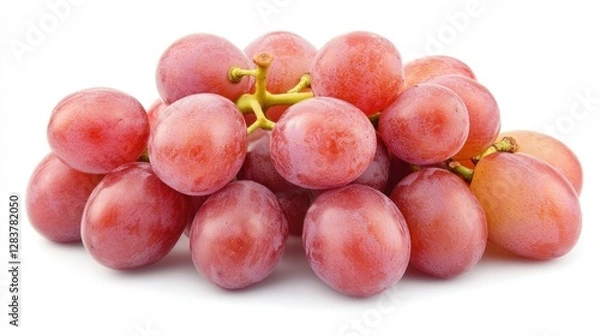 Fototapeta Red Globe Grapes on White Background
Pile of Ruby Red Grapes, Isolated
