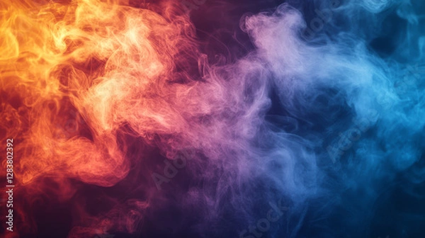 Fototapeta Abstract template vertical banner with transparent smoke