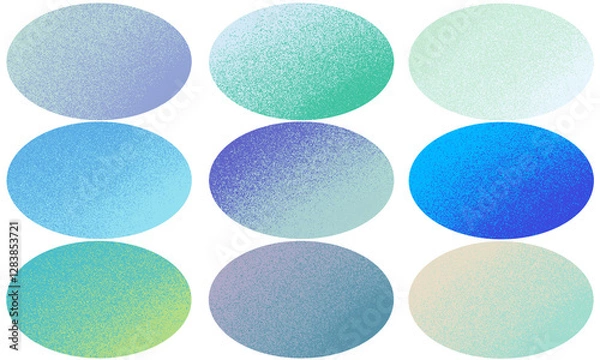 Fototapeta 寒色グラデーション楕円