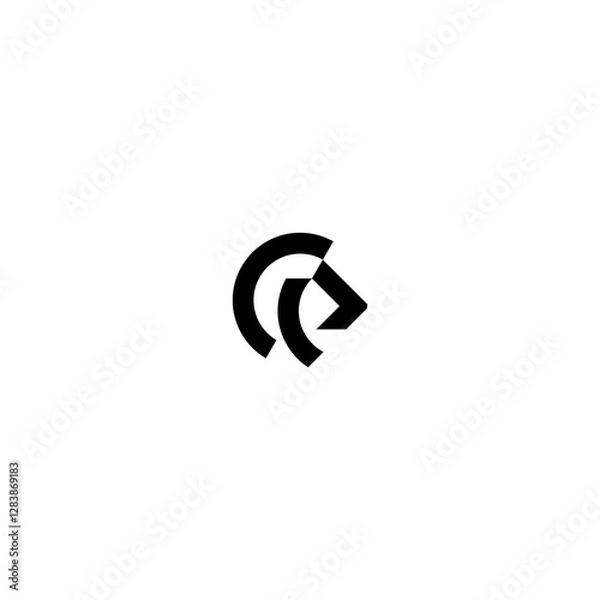 Fototapeta simple and modern horse abstract logo design template elements