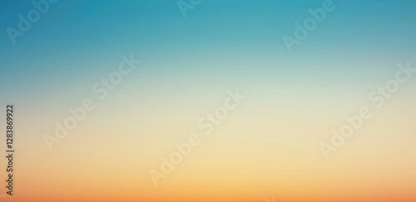 Obraz Soft pastel gradient with warm sunlight hues blending into blue sky