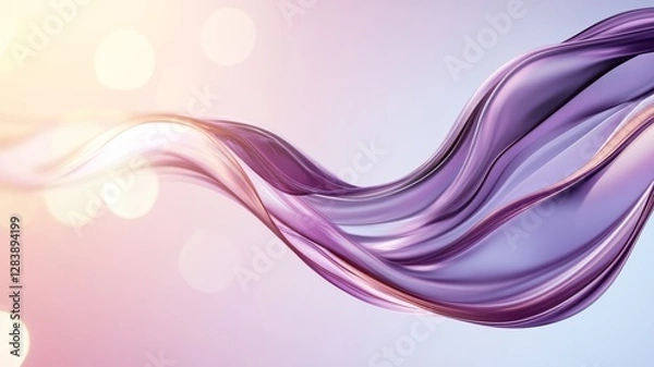 Fototapeta Abstract Purple Flowing Wave Design, Elegant and Serene Background