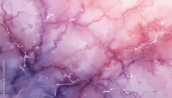 Fototapeta Soft Abstract Marble Pattern in Pink, Purple, and White with Delicate Veins and Fluid Design Elements