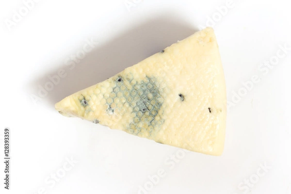 Fototapeta Slice of Gongonzola Cheese. Roquefort