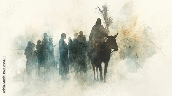Obraz Artistic depiction of Palm Sunday.