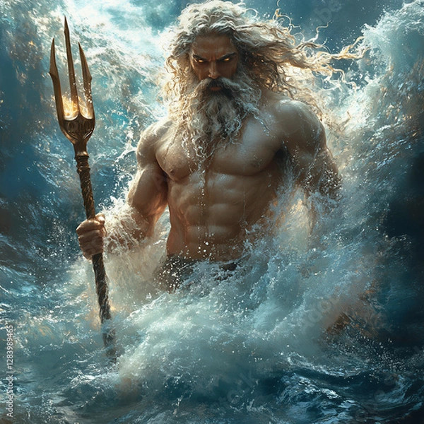 Obraz Poseidon Rising from the Ocean
