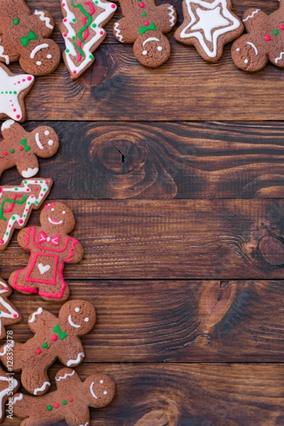 Obraz Homemade Gingerbread Cookies for Christmas