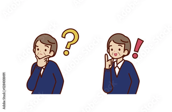 Fototapeta 疑問に思う・解決する人物
