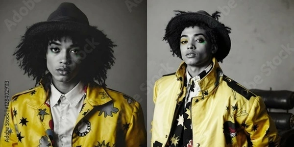 Obraz man in retro style