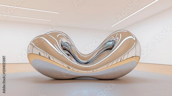 Fototapeta silver object in a room, a fashionable pair of arr
t are isolated as objects