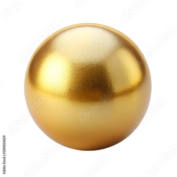 Obraz Golden ball isolated on transparent background