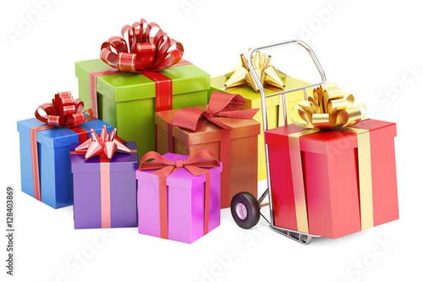 Fototapeta Gift Delivery Concept, 3D rendering