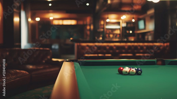 Fototapeta billiard table with balls