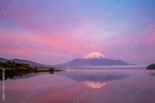 Obraz 朝焼けの逆さ富士