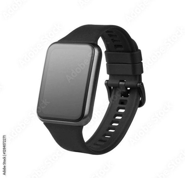 Obraz Black smart watch isolated on white background