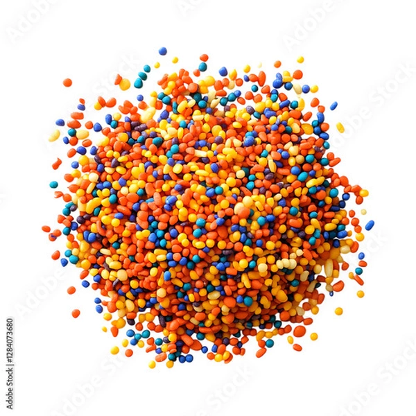 Fototapeta Caramelized Sprinkles Isolated on Transparent Background