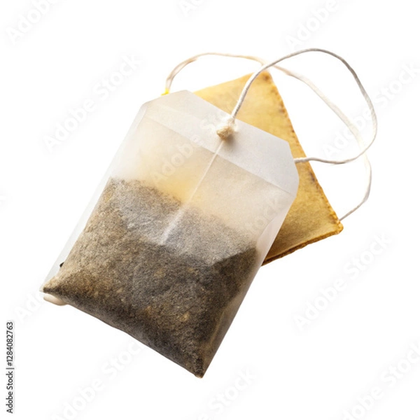 Obraz Tea bag packet isolated on transparent background  
