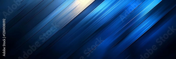 Fototapeta Bright Navy Blue Abstract Vector Background with Dynamic Diagonal Lines