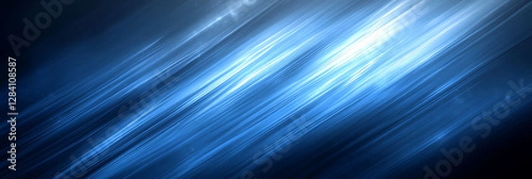 Fototapeta Bright Navy Blue Abstract Vector Background with Dynamic Diagonal Lines