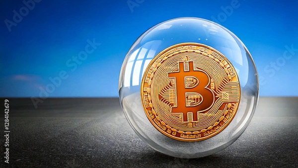 Fototapeta Bitcoin in a Bubble 