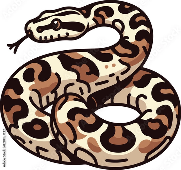 Fototapeta  A simple Boa Constrictor vector style with white background