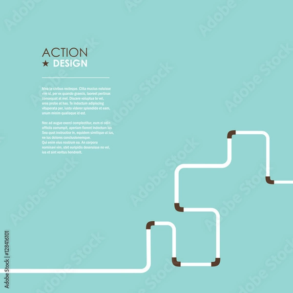 Obraz Water Pipe Vector illustration