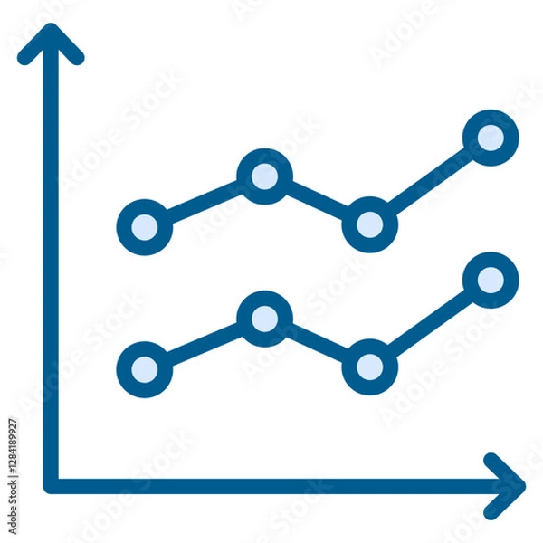 Fototapeta Line Graph Icon