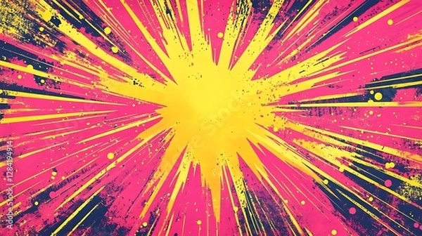 Fototapeta Vivid Comic and Abstract Explosion Art Collection - Pop Art Style Designs