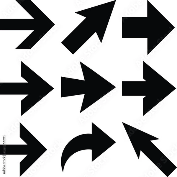 Obraz set of black arrows