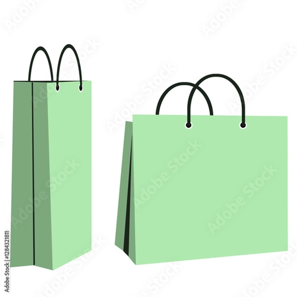Obraz green shopping bag