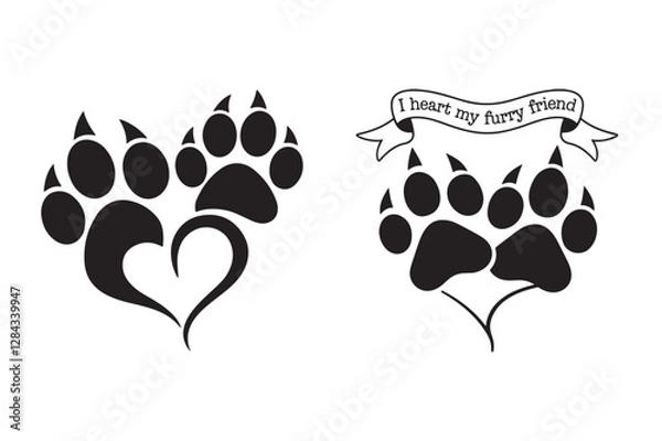 Obraz paw vector