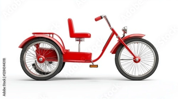 Obraz A tricycle on the white background

