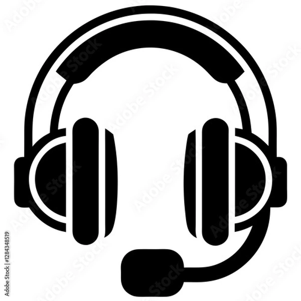 Fototapeta headphones icon on white