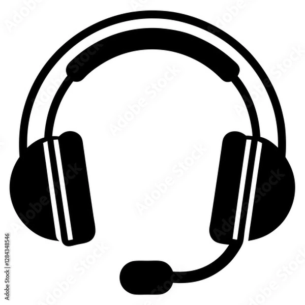 Obraz headphones icon vector illustration