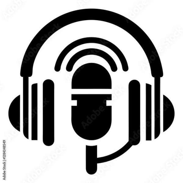 Obraz microphone icon vector illustration