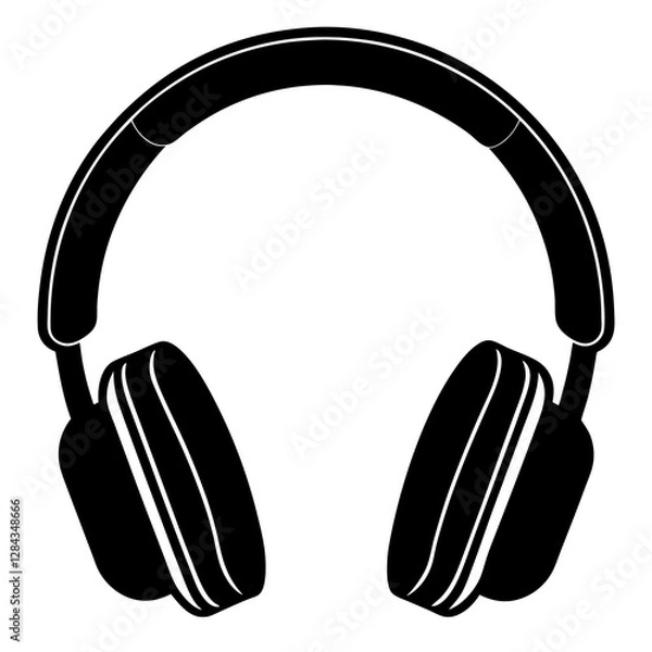 Obraz headphones on white background