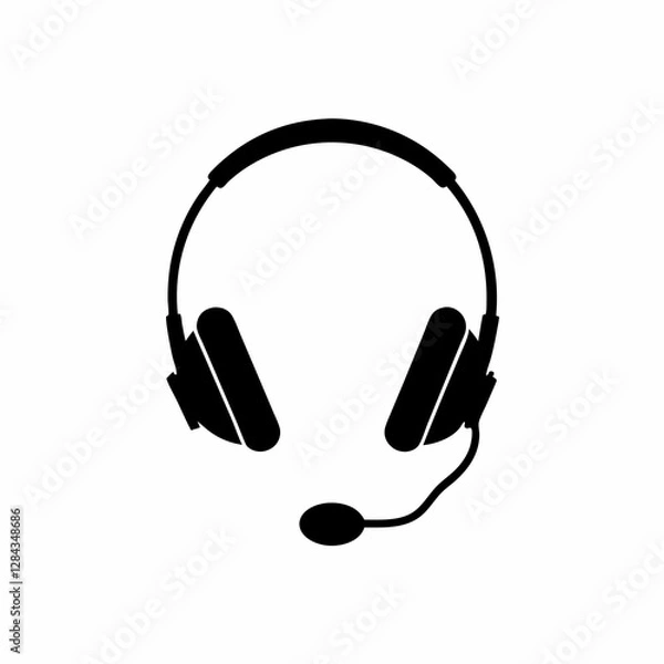 Obraz headphones icon vector illustration