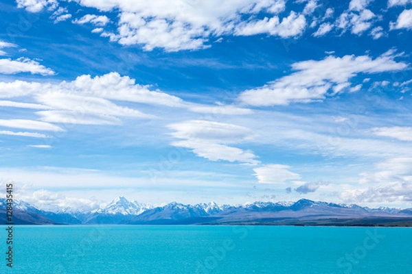 Fototapeta Aoraki/Mt Cook view form Lake Pukaki, New Zealand