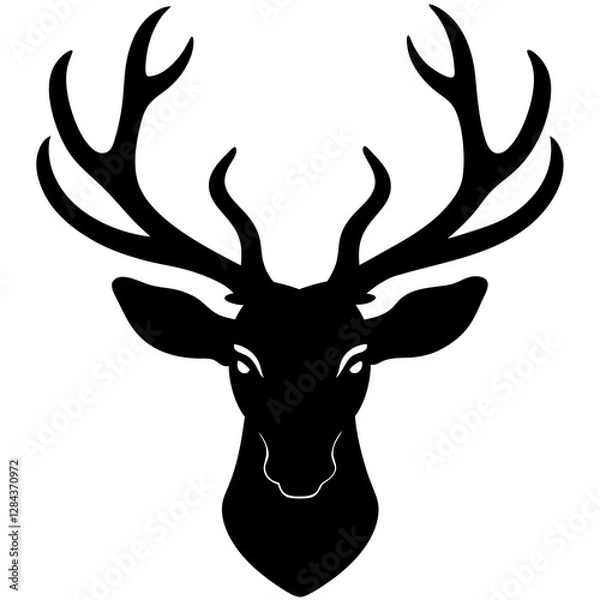 Obraz deer head silhouette