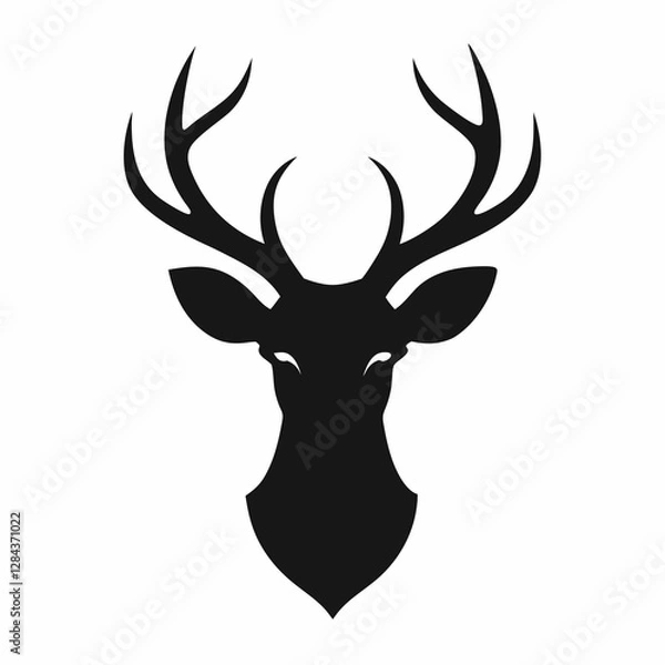 Obraz deer head silhouette