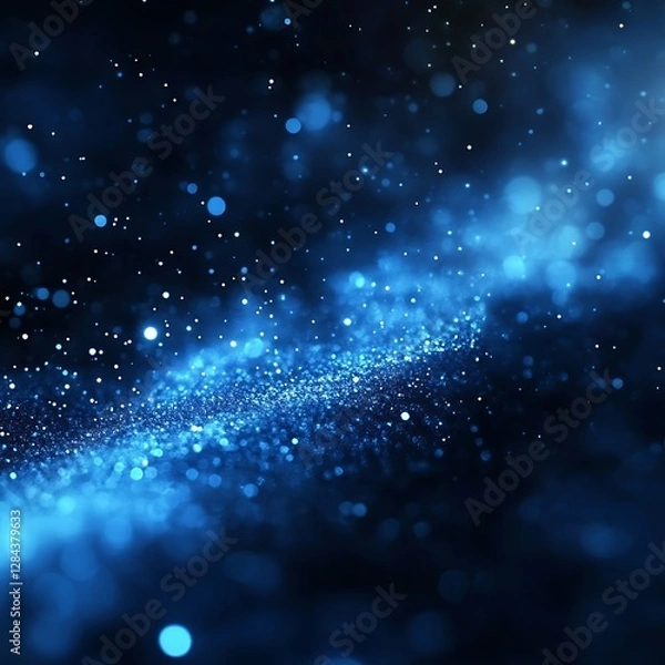 Fototapeta A beautiful celestial view with tiny twinkling starlike particles