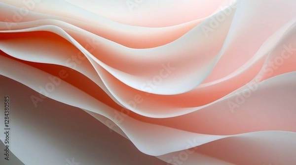 Fototapeta Soft Pastel Roses and Clouds in Winter Background, Beautiful Blurred Design for Elegant Aesthetics and Creative Projects