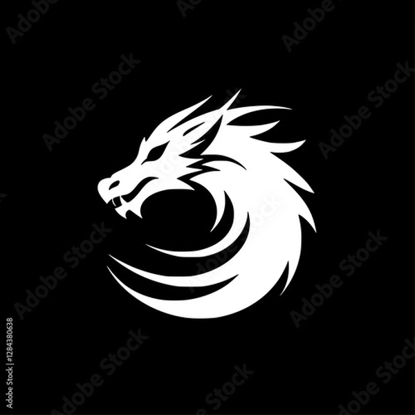 Obraz Dragon - Minimalist and Flat Logo - Vector illustration