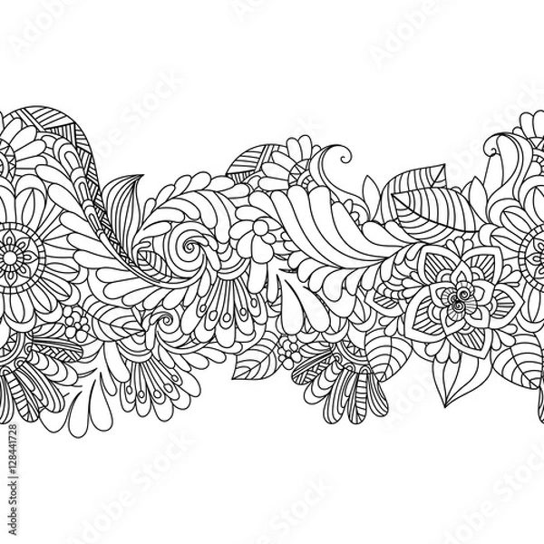 Obraz Seamless pattern with  floral  elements

