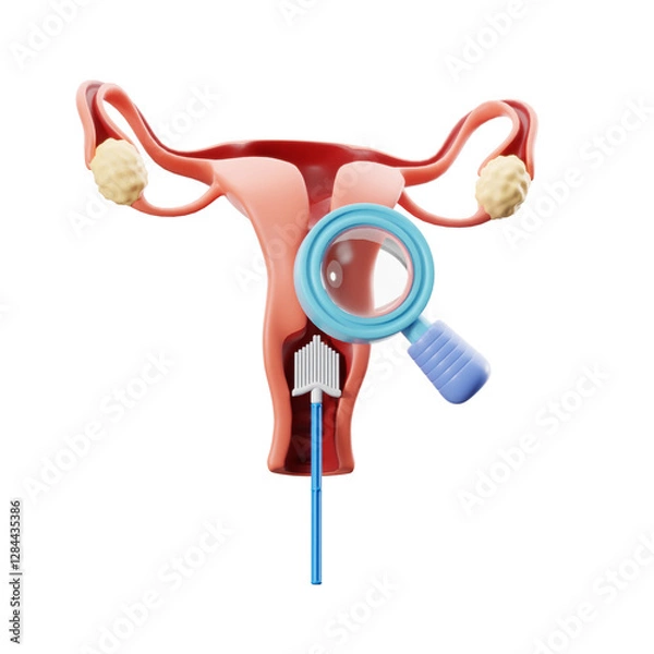 Obraz Pap smear check. 3d illustration