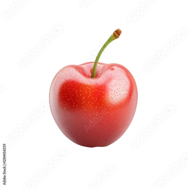 Fototapeta Red cherry isolated on transparent background