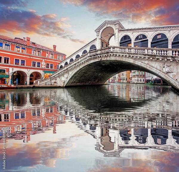 Fototapeta Wenecja - most Rialto i Canal Grande