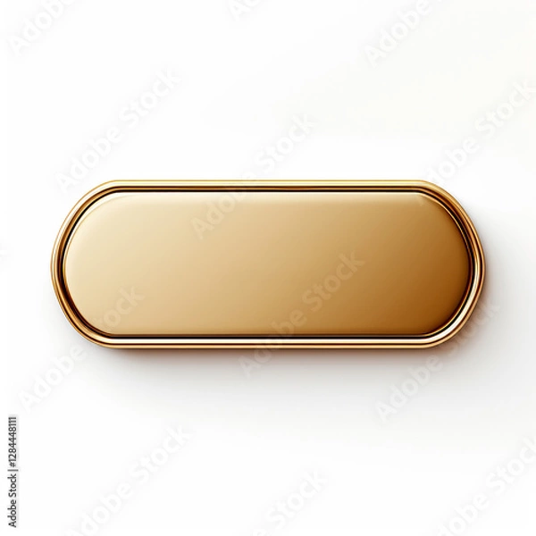 Fototapeta blank gold button Gold Oval Button
