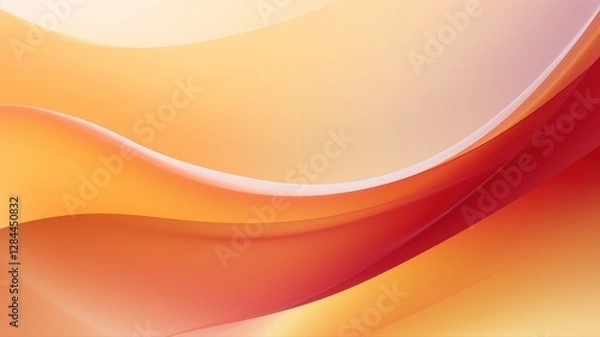 Obraz Soft waves of warm hues blend seamlessly, creating a captivating abstract visual. This high-resolution digital art emphasizes elegance through smooth transitions and curves